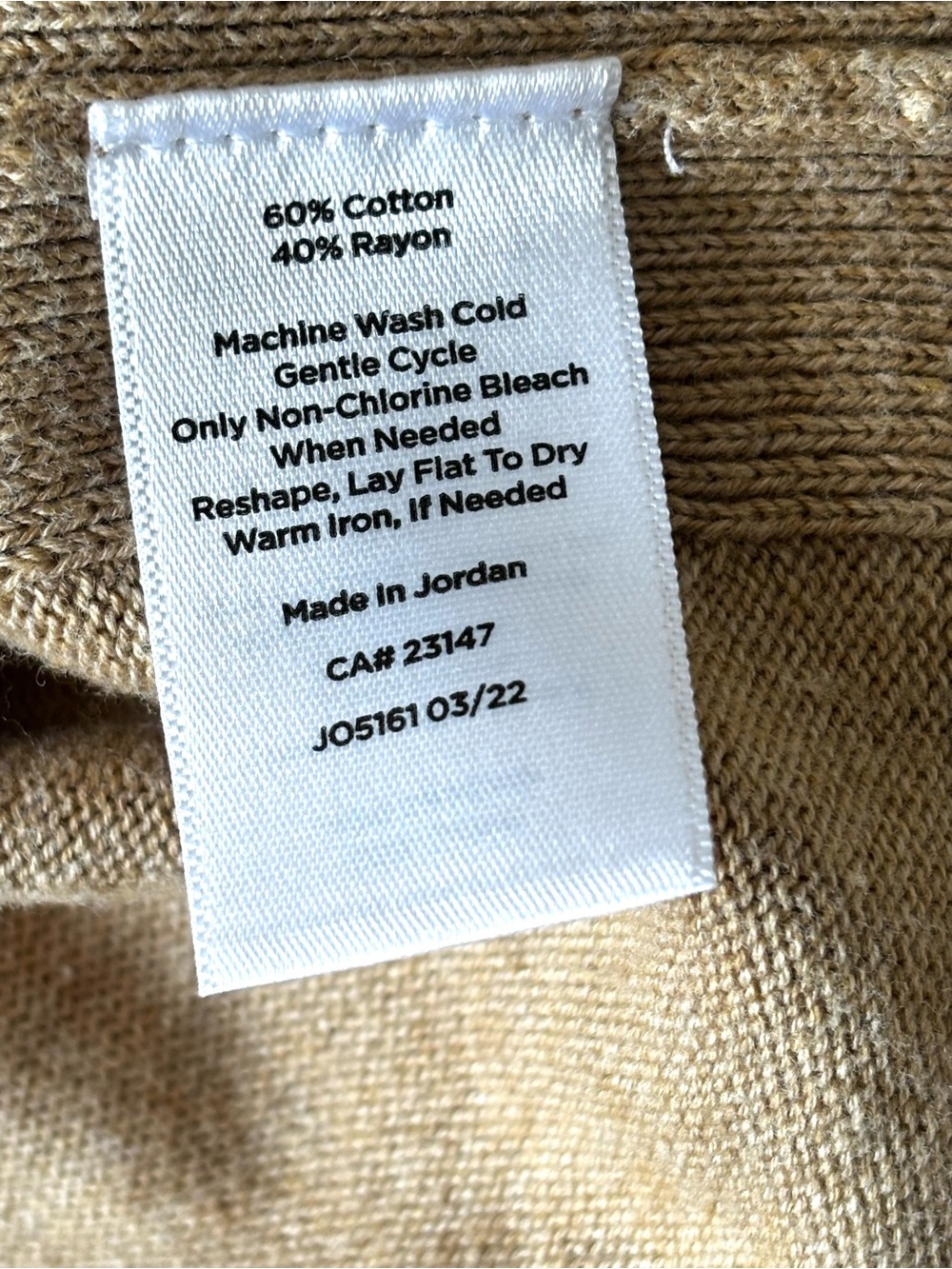 Talbots Girlfriend Pointelle Cardigan Camel Size 1XP - Picture 5 of 5